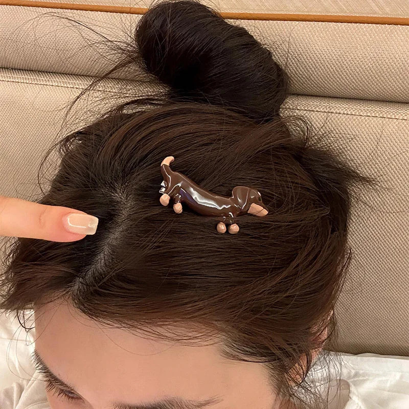 Cute Dog Shape Cartoon Hair Clip – Side Bangs Hairpin for Girls