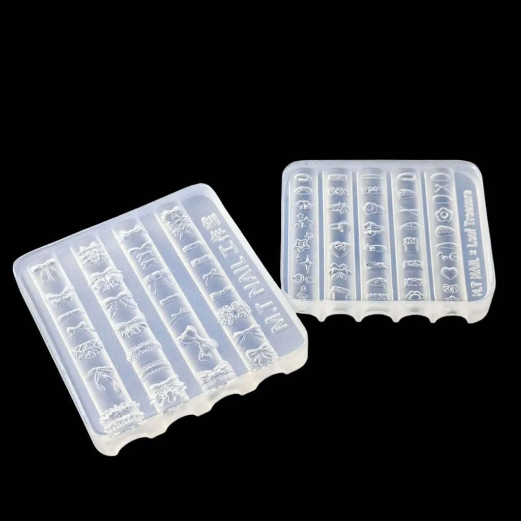 3D Silicone Nail Art Mold – Bowknot Flower Heart Lace DIY