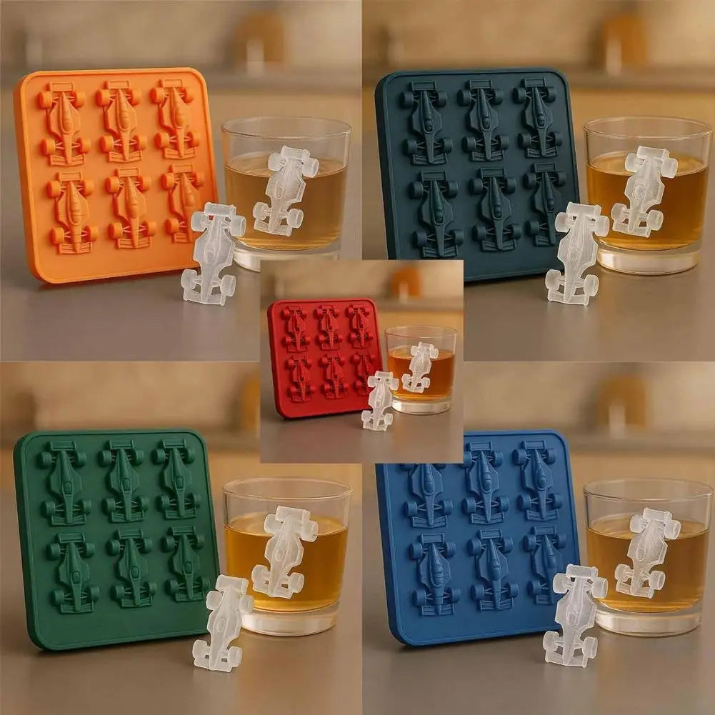Formula Racing Car Ice Mold F1 Silicone Jelly 6-Cavity 3D Race
