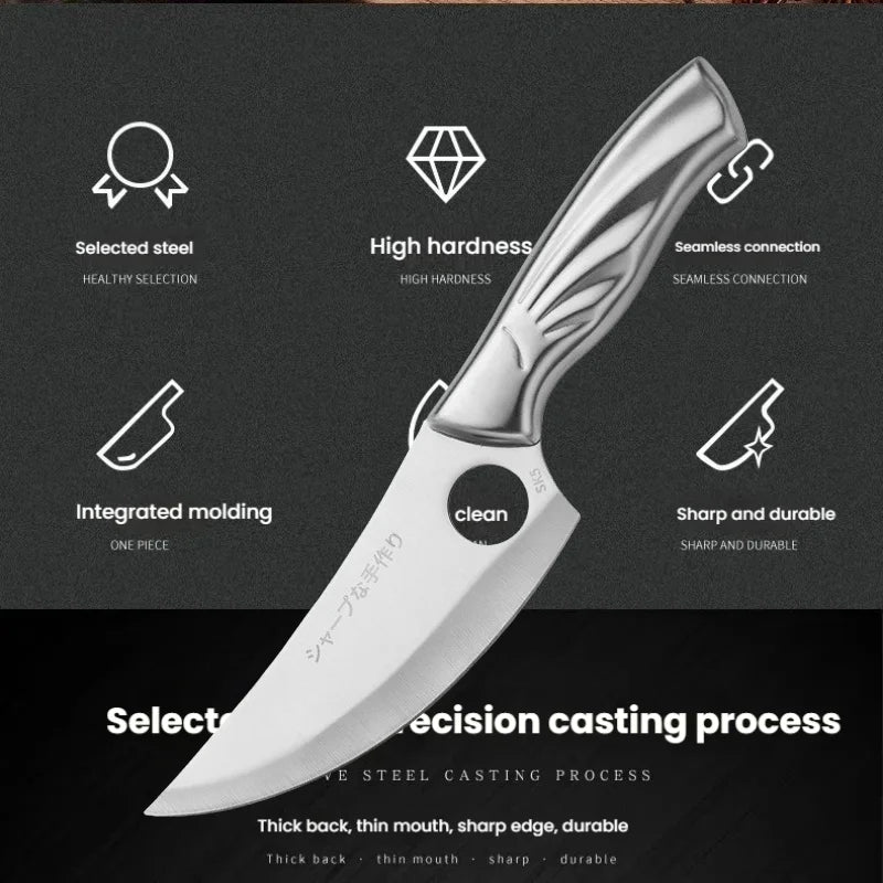 Professional Boning Knife – 30Cr13 Steel & Wooden Handle