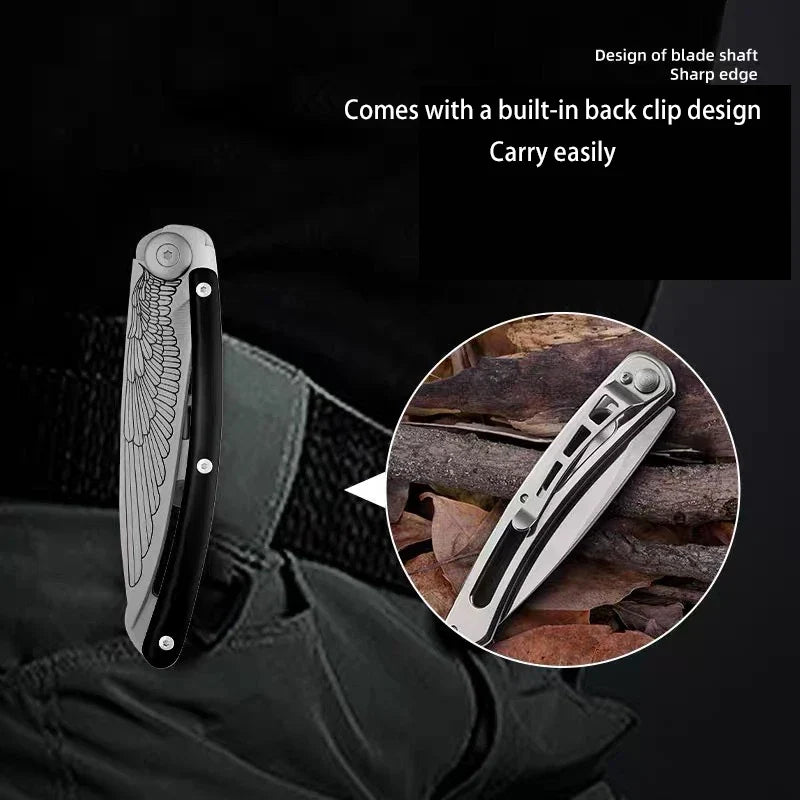 Mini Folding Pocket Knife – Stainless Steel EDC Keychain Knife