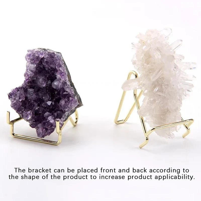 Metal Easel Display Stand for Crystals, Geodes & Minerals
