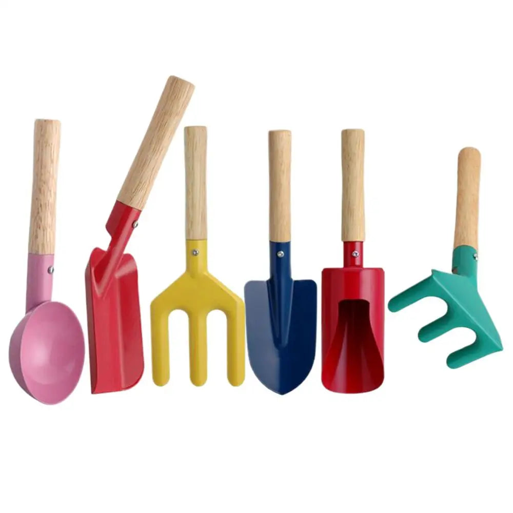 Kids 6-Piece Gardening Tool Set – Portable Digging & Planting Kit