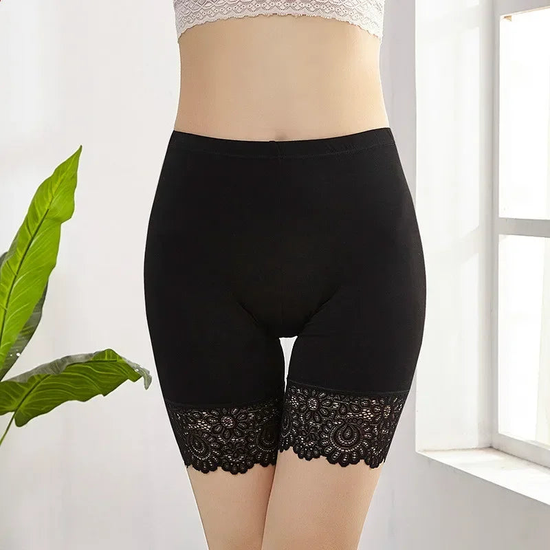 Women Big Safety Pants Soft Comfortable Modal Material Shorts Lace