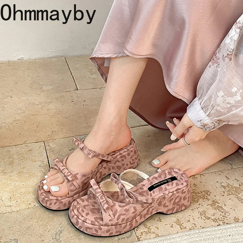 Women's Platform Wedge Slides – Open Toe Summer Sandals