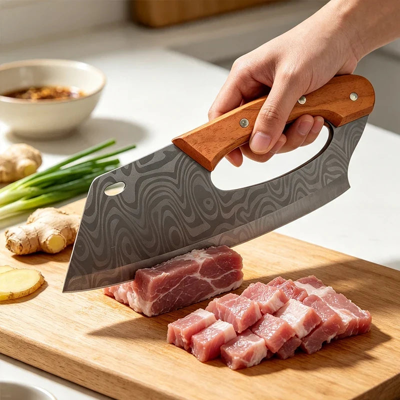 InLeung Forged Stainless Steel Utility Slicing Knife – Wood Handle