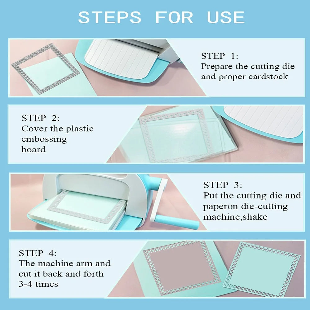 Geometric Carbon Steel Cutting Die – Scrapbooking Embossing Stencil