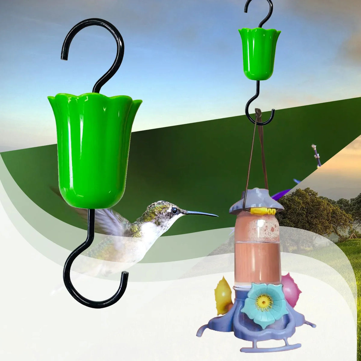Hummingbird Feeder Ant Moat Guard with Hook – Insect Barrier