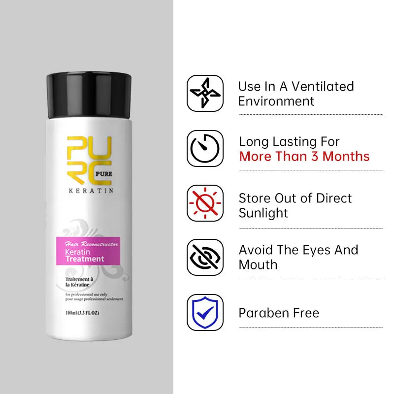 PURC Brazilian Keratin Shampoo & Conditioner Treatment Set