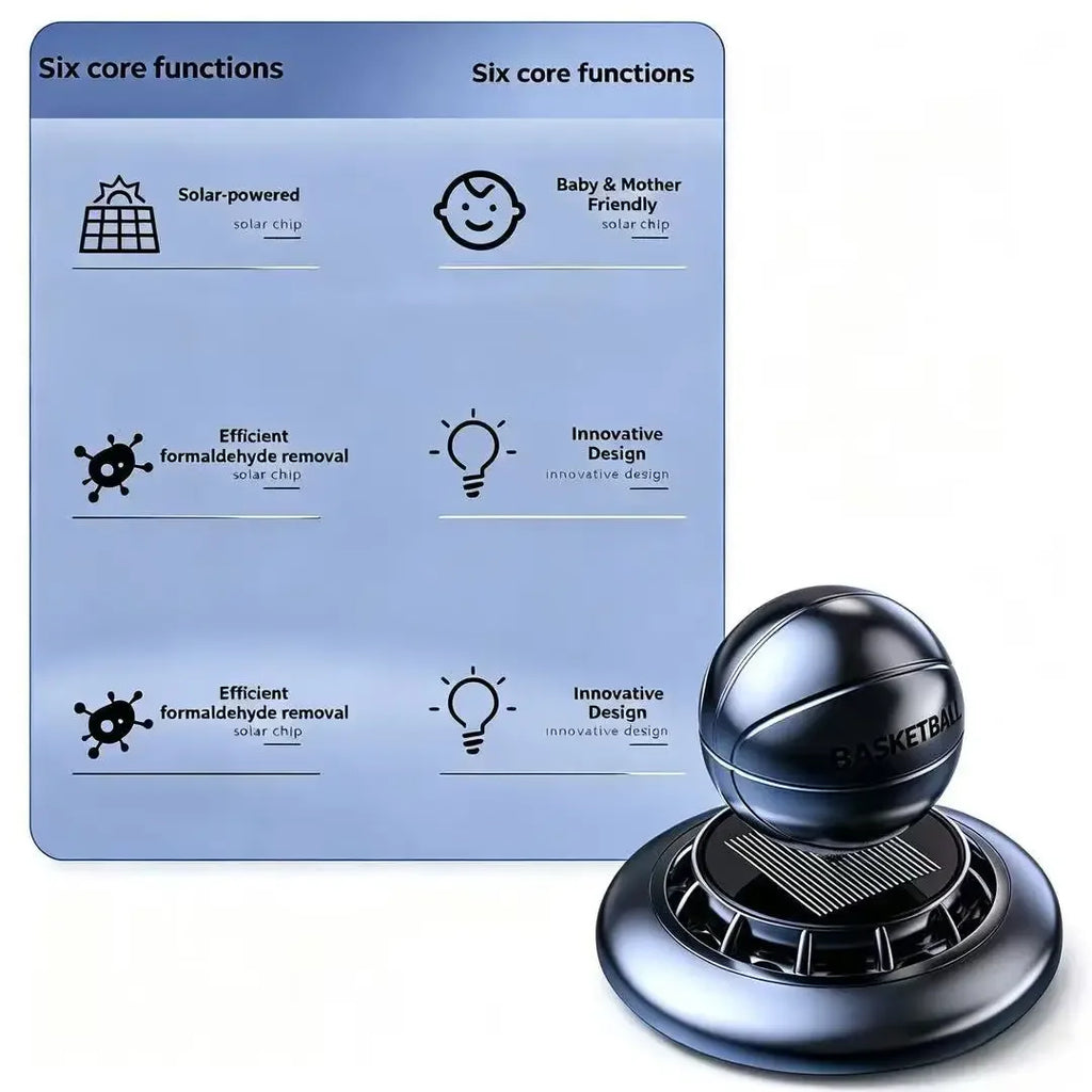 KOGADO Solar Rotating Basketball Car Air Freshener Diffuser