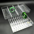 40-Grid Clear Acrylic Makeup & Jewelry Organizer Tray