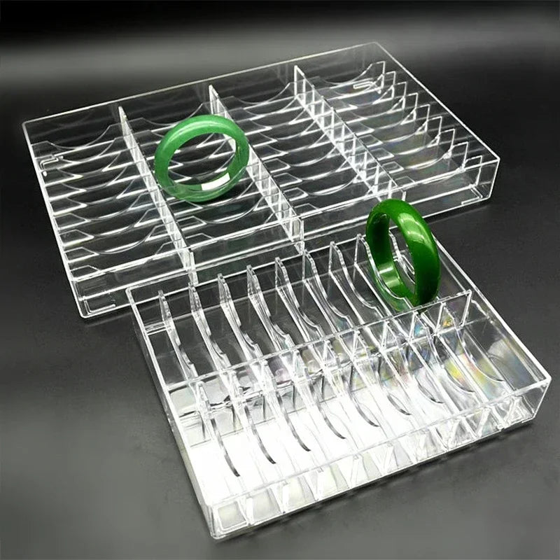 40-Grid Clear Acrylic Makeup & Jewelry Organizer Tray