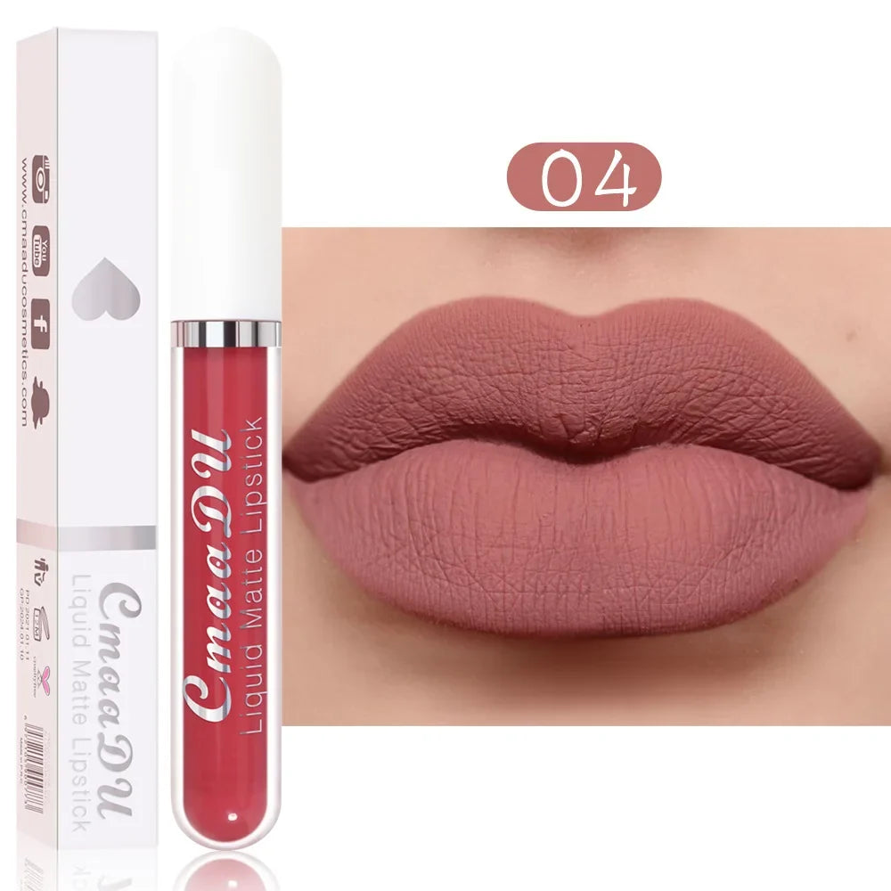 18-Color Matte Waterproof Long-Lasting Lip Gloss Set