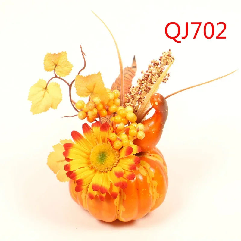 Autumn Harvest Table Decor – Pumpkin Maple Leaf Ornament