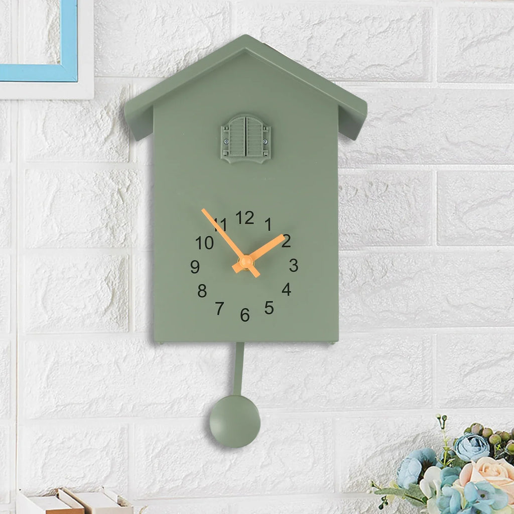 Cuckoo Clock Voices Call Bird House Wall Art Home Living Room Office