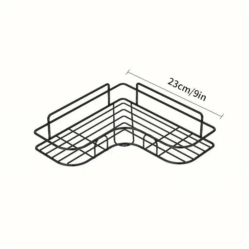 Stainless Steel Corner Shower Rack | Rustproof Wall-Mounted Shelf