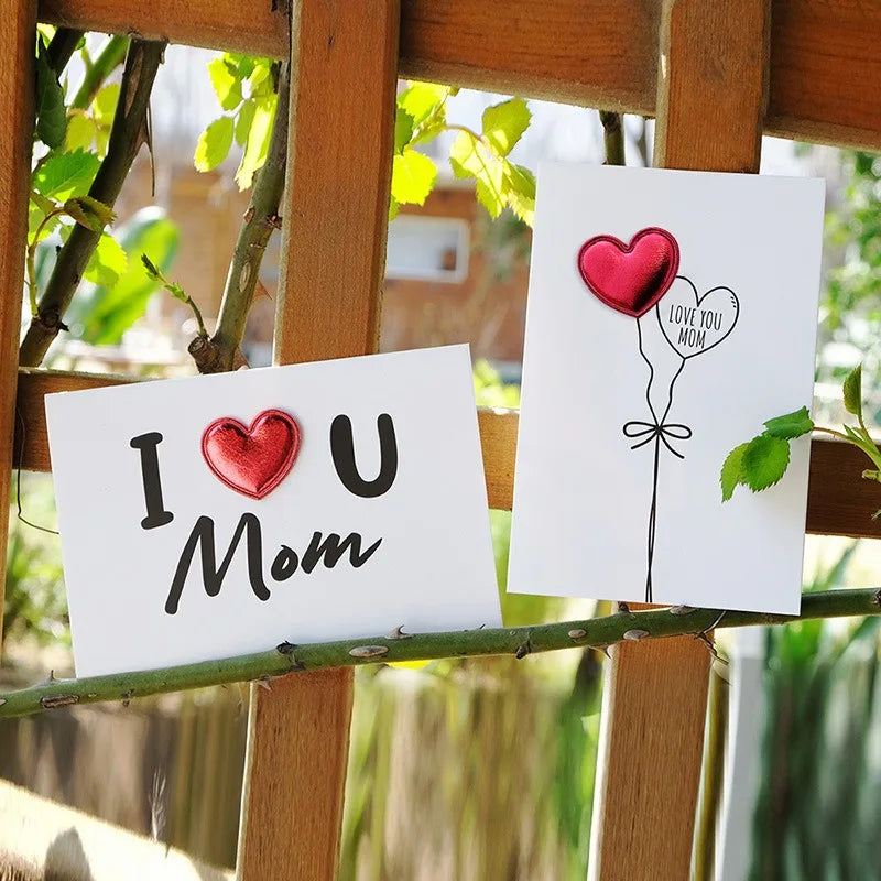 5-Pack Heart Greeting Cards – Mother's Day, Birthday & More