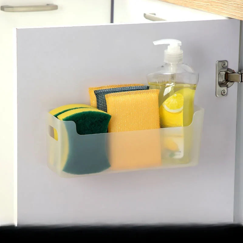 2 Cabinet Door Storage Box Seasoning Rack Perforated Wall Home