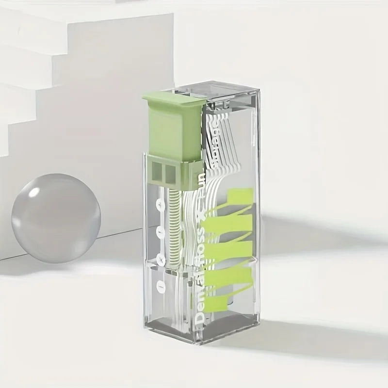 Portable Floss Dispenser Includes Automatic Ejectable Organiser Oral