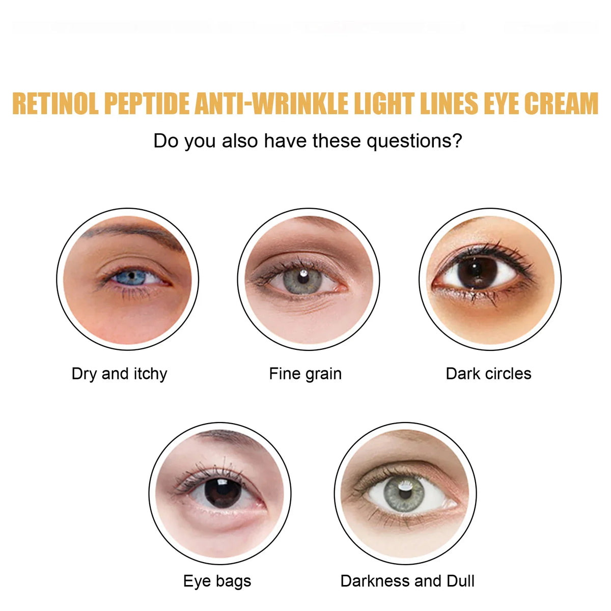Retinol Peptide Eye Cream – Dark Circles & Puffiness Relief