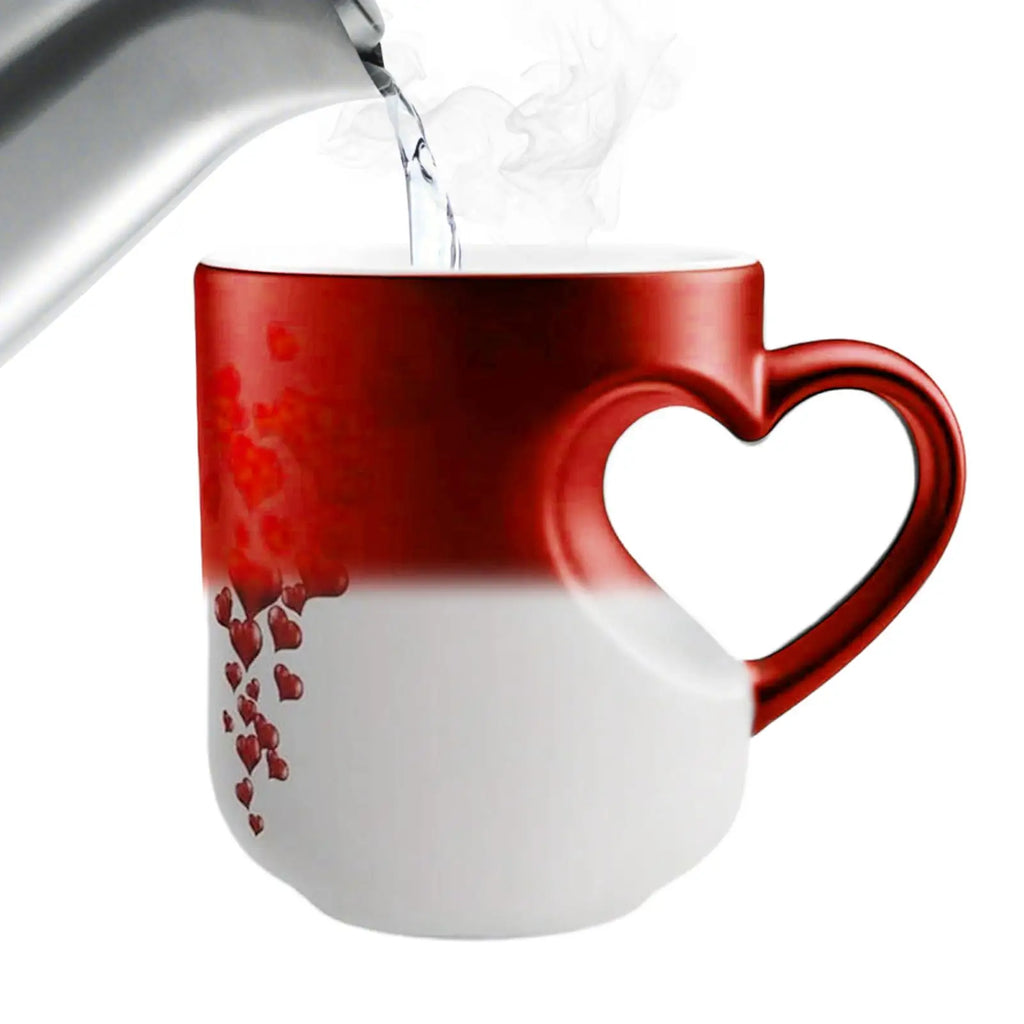 Color Changing Heart Handle Mug | Couple & Valentine Gift