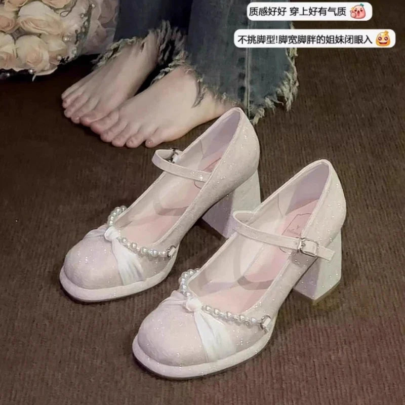 Lolita Mary Jane Pumps – Women's Butterfly-Knot Wedding Shoes