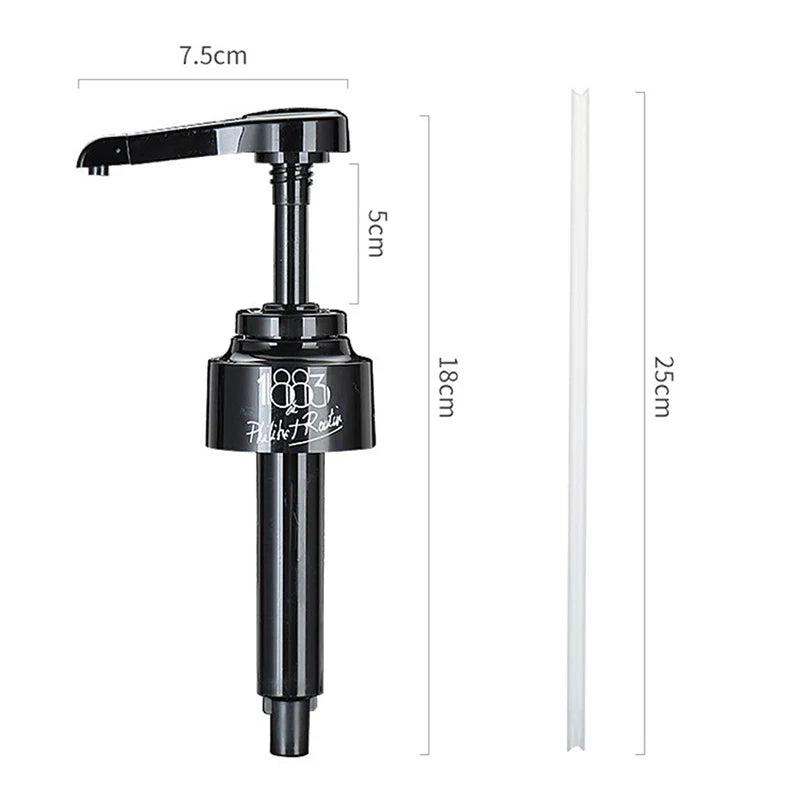 10ml Syrup Pump Dispenser for Coffee, Juice & Bottles – Black