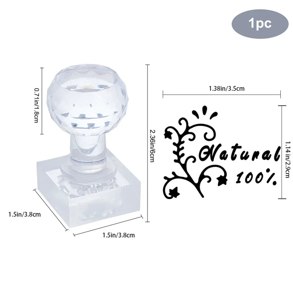 Acrylic Lotus Flower Soap Stamp – 1.3" DIY Imprint Mold