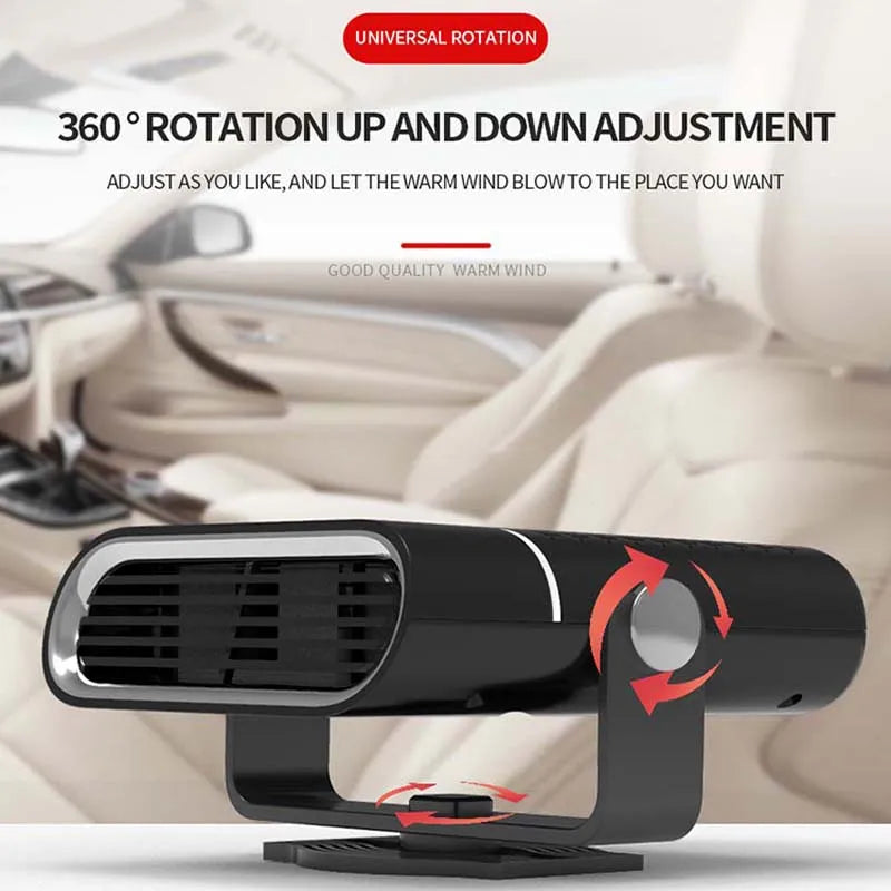 Portable 12V/24V Car Heater Fan – Windshield Defroster Demister