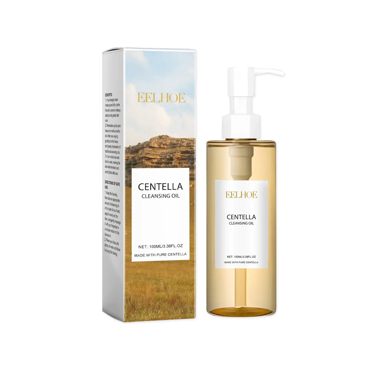 EELHOE Centella Cleansing Oil & Makeup Remover Set 100ml+100pcs