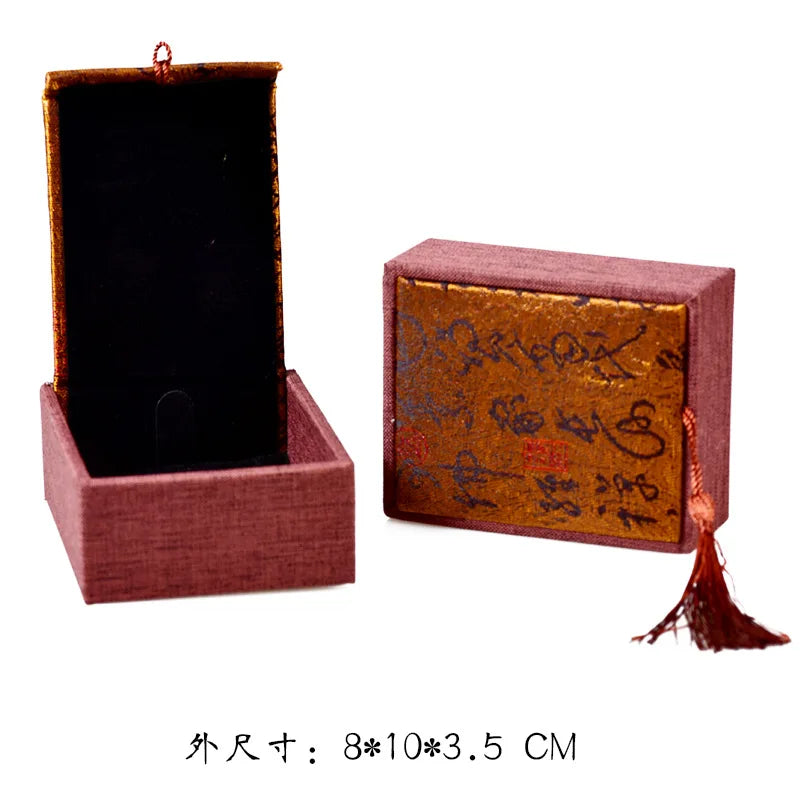 Chinese Style Mini Jewelry Tin Box – Linen Drawer Organizer