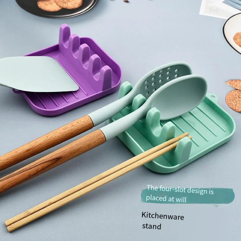 Kitchen Spoon Rest & Utensil Holder – Non-Slip Organizer Rack