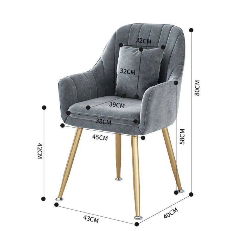 Light Luxury Vanity Chair – Makeup & Nail Art Dressing Stool