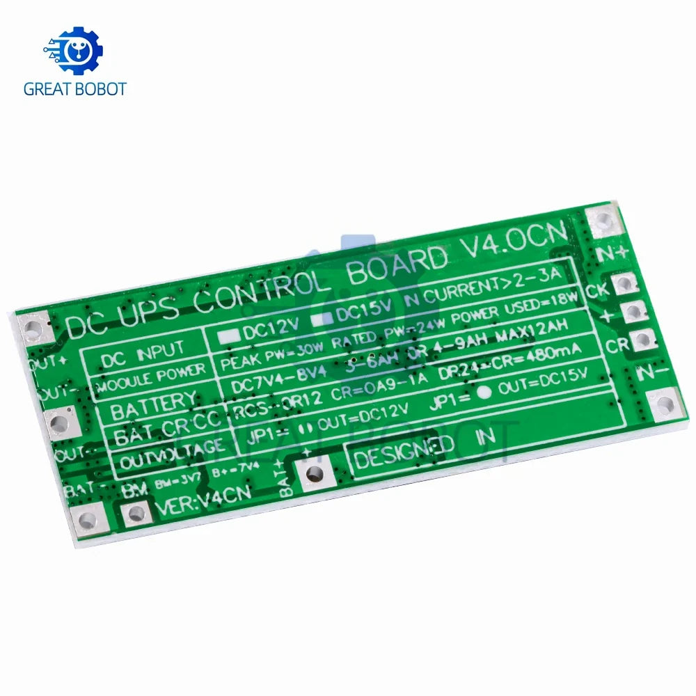 2S UPS Power Supply Module 12V/15V 24W Step-Up Protection