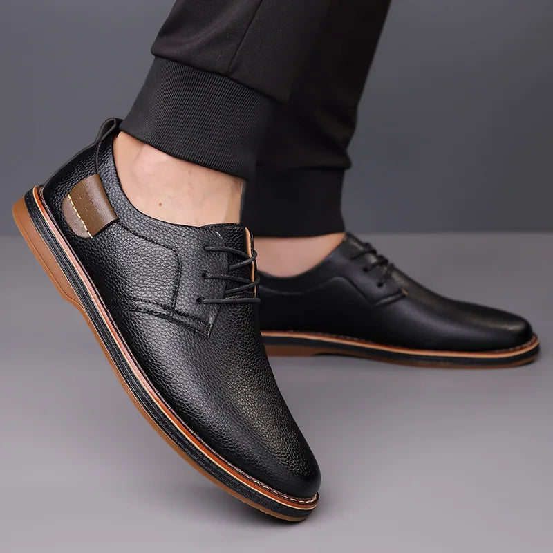 Men's Brogue Oxford Lace-Up Dress Shoes – Plus Size Loafers