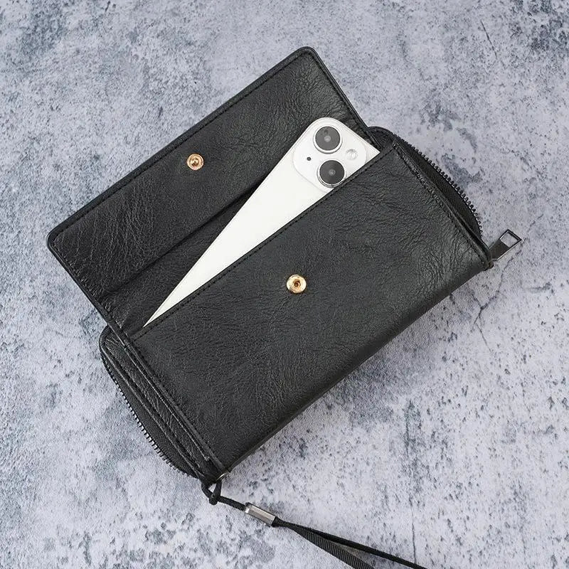 Men's Long Zipper Wallet | Multi-Card Slots & Coin Pocket
