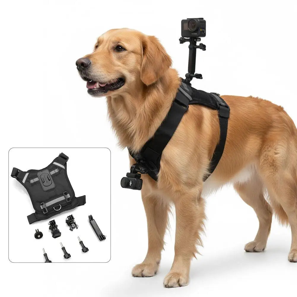 Pet Action Camera Harness Mount – GoPro, DJI & Insta360