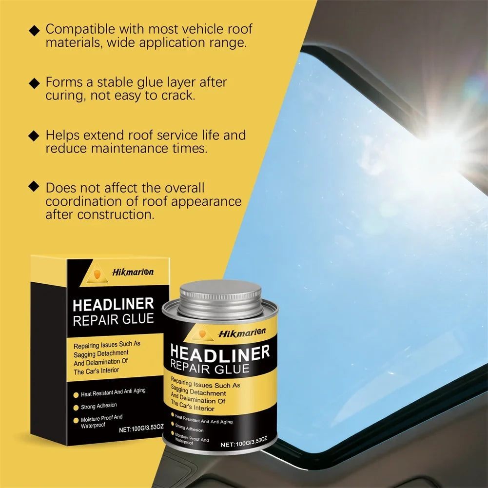 Car Headliner Repair Adhesive | Clear High-Temp Auto Fabric Glue
