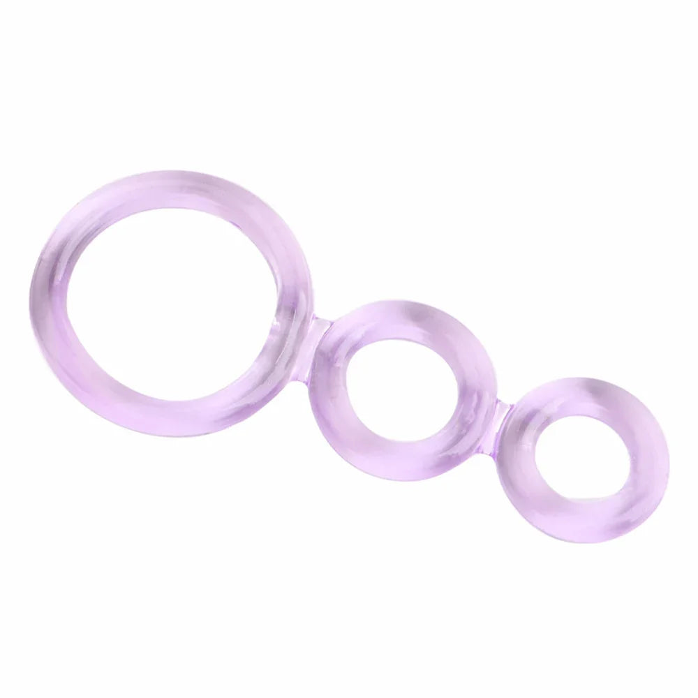 Men's Triple Lock Stretch Delay Ring | Stamina Cock Ring