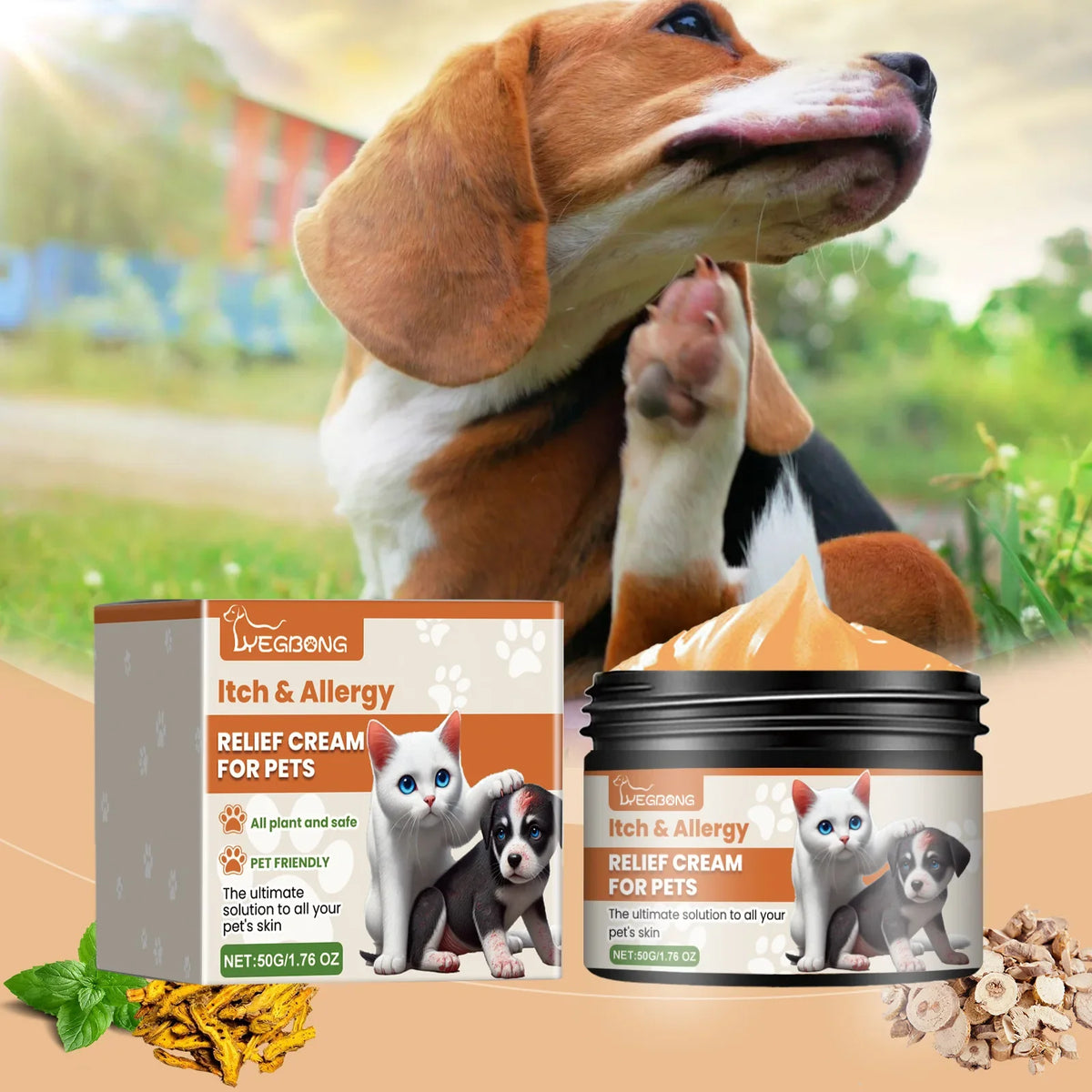 YEGBONG Pet Anti-Itch Herbal Cream for Dogs & Cats | 50g