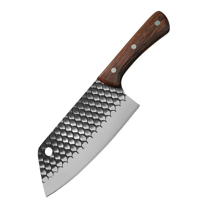InLeung Forged Steel Cleaver Chef's Knife – Wood Handle