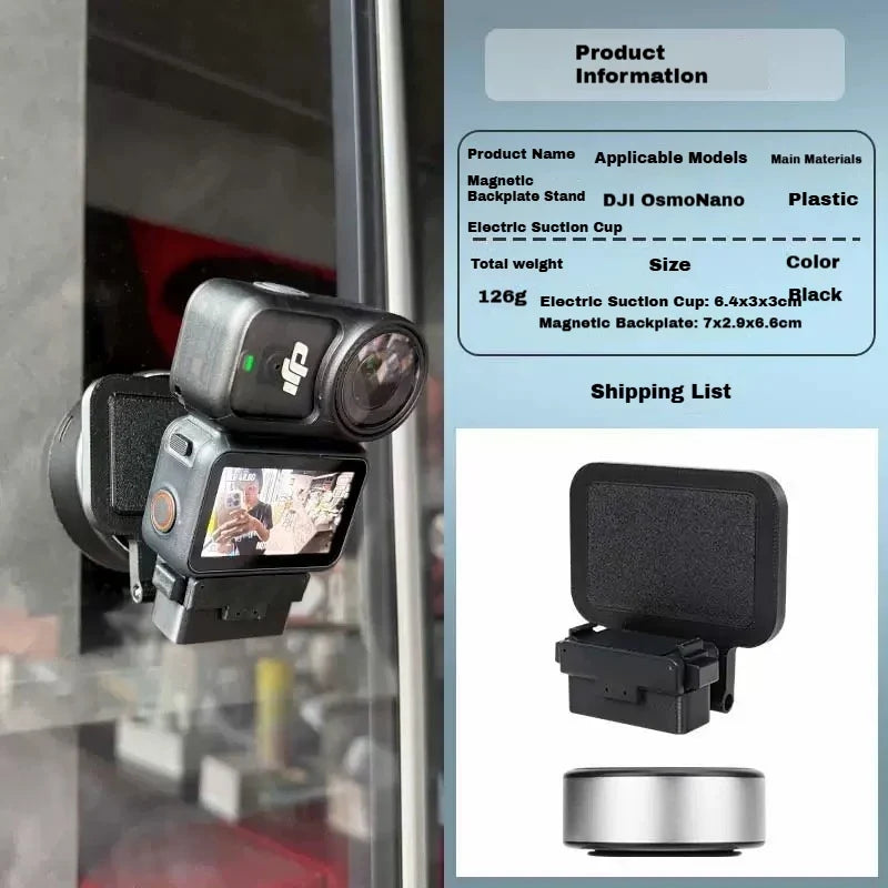 DJI Osmo NANO Magnetic Mount Adapter | 180° Foldable Bracket