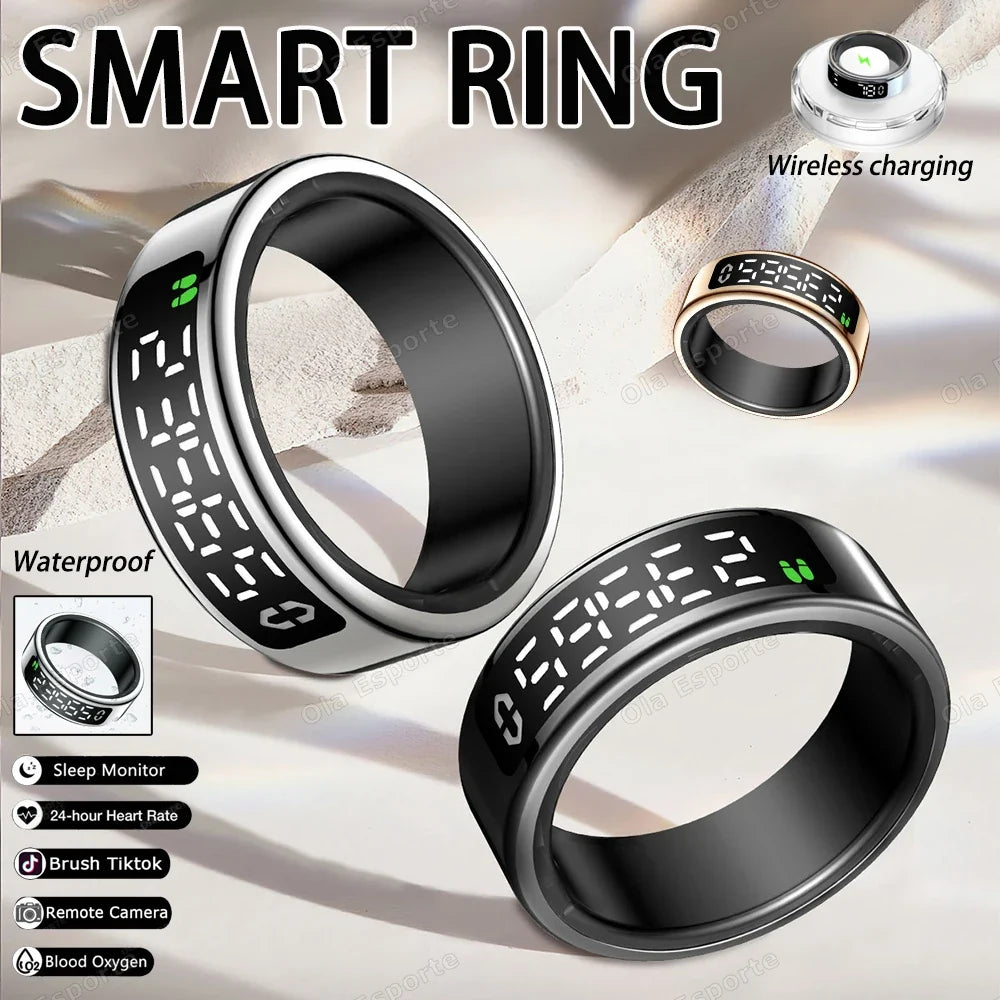 Smart Ring | Touch Display, Heart Rate & Gesture Control