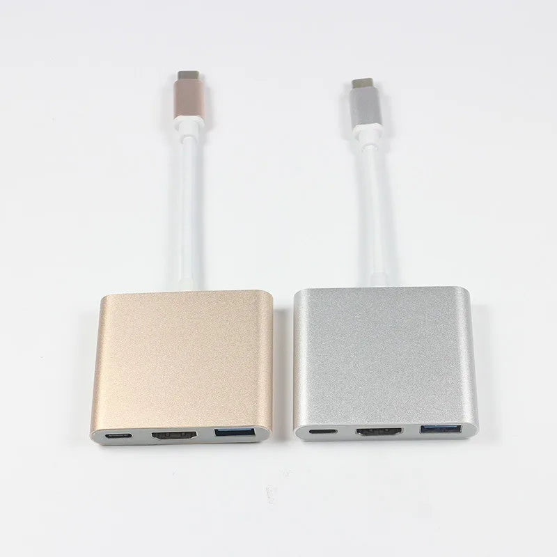 3-in-1 USB-C to 4K HDMI Adapter Cable for Samsung iPad Mac