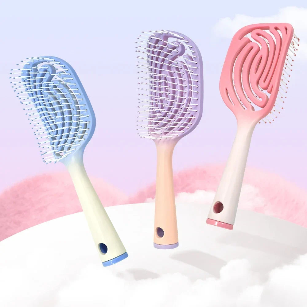 Hollow Hair Brush – Anti-Static Scalp Massage, All Hair Types