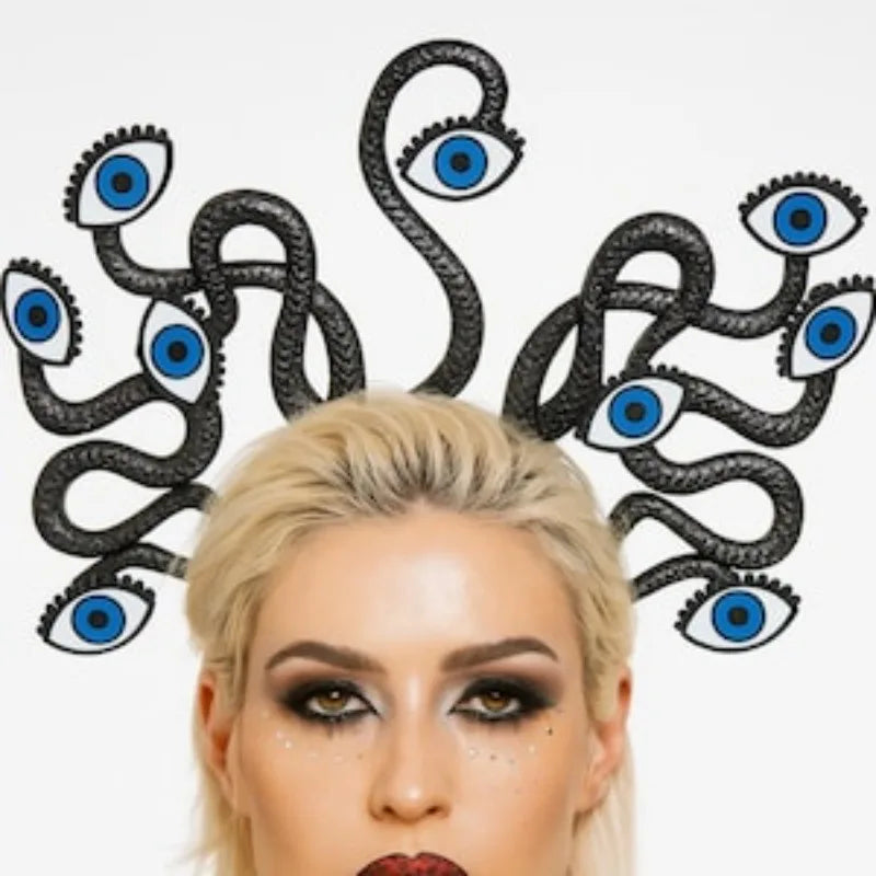 Light-Up Evil Eye Snake Crown Headband | Rave Festival Cosplay