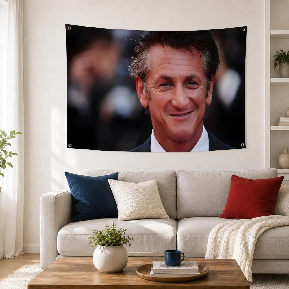 Sean Penn Fan Flag – Indoor & Outdoor Wall Banner | 6 Sizes