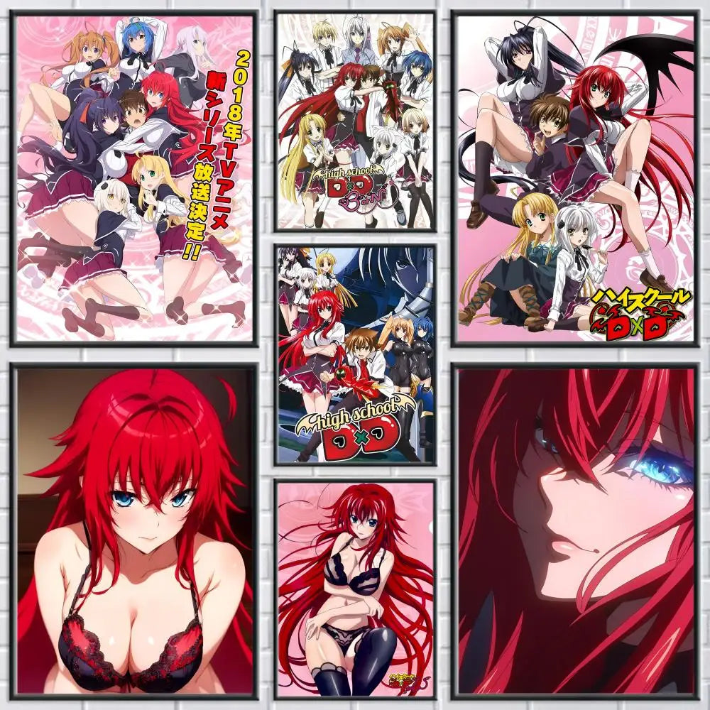 Anime High School DxD Unframed Canvas Wall Art Poster