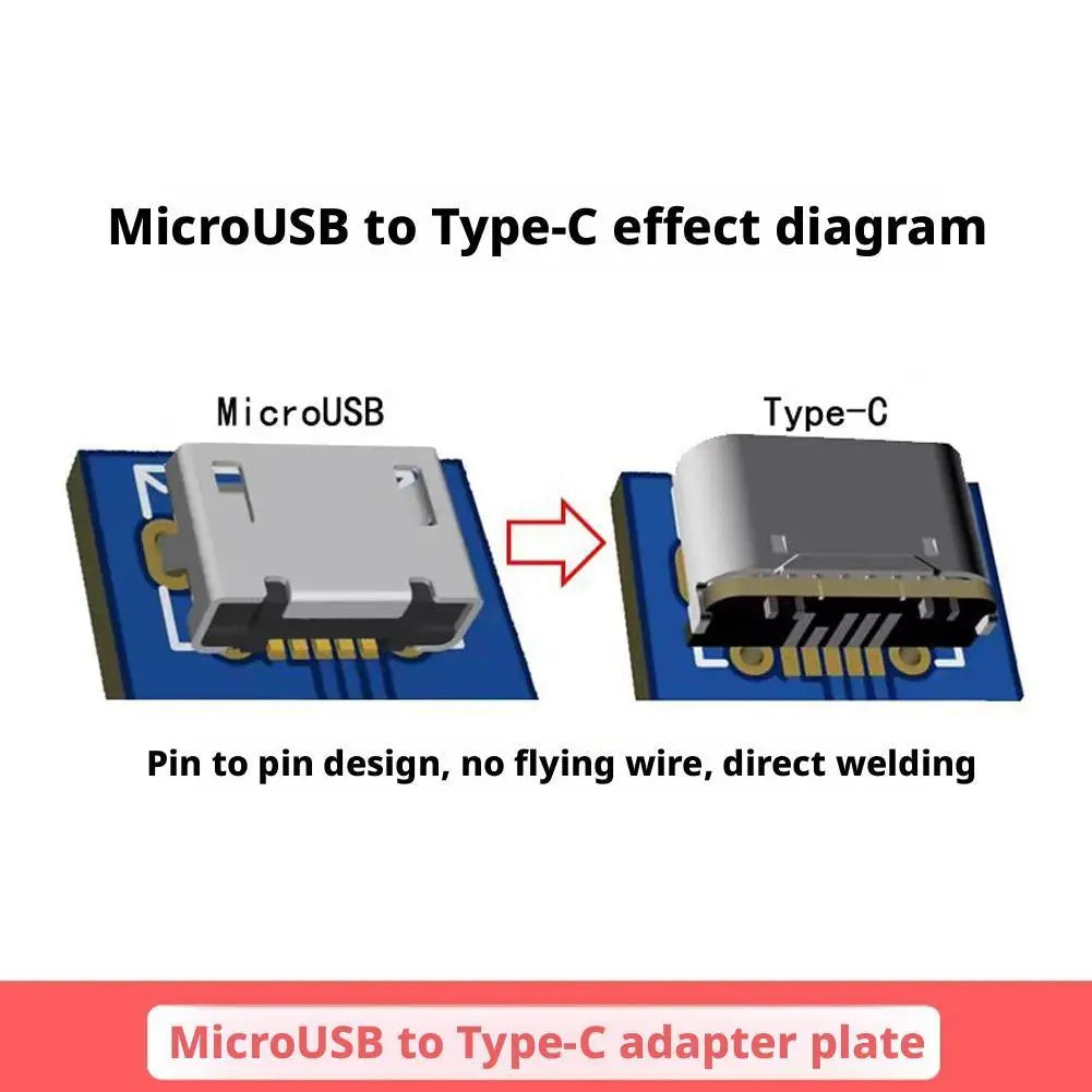 10-Pack USB-C Female Socket Connectors – DIY Micro-USB Upgrade