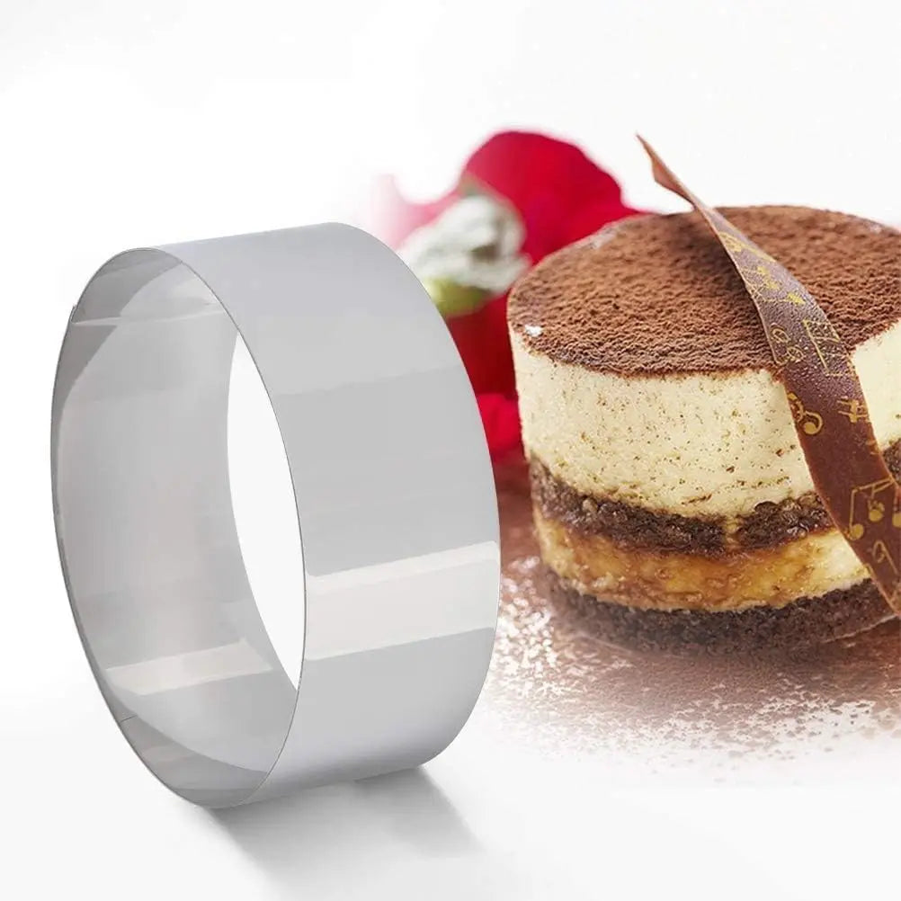 Stainless Steel Round Cake Mousse Ring Mold with Pusher